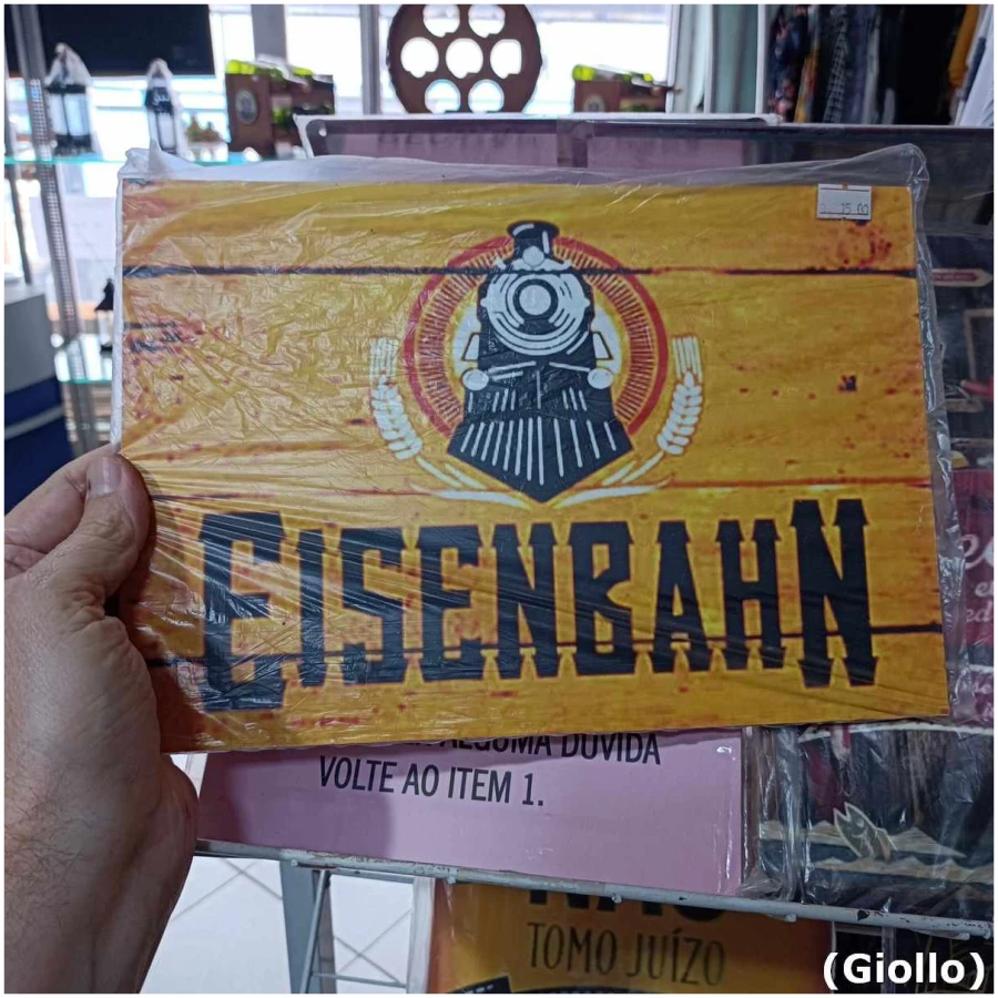 placa mdf decorativa modelo eisenbahn – 30x20cm