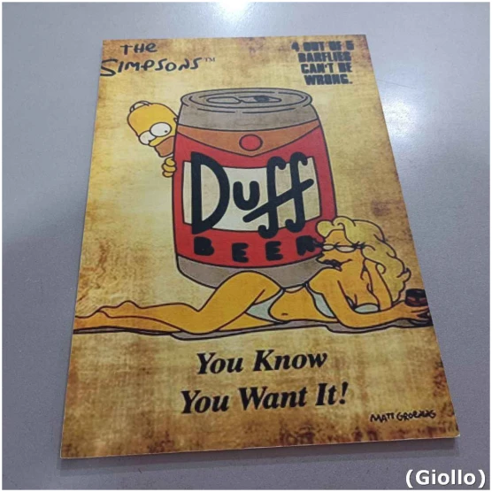 placa mdf decorativa modelo os simpsons duff beer – 30x20cm