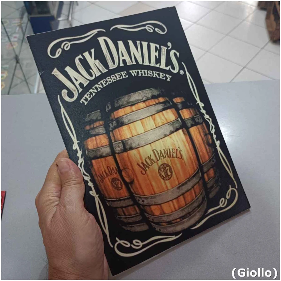placa mdf decorativa modelo jack daniels tennessee whiskey baril – 30x20cm