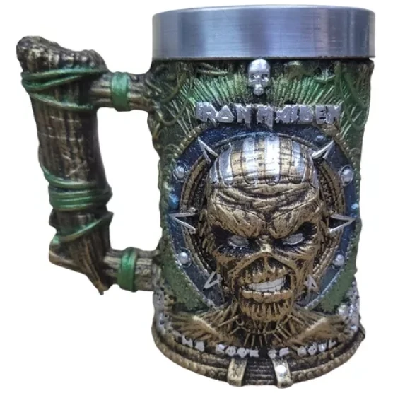 Caneca Chopp Iron Maiden Cerveja 3d Eddie The Head 500ml