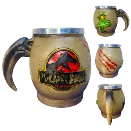 Caneca Jurassic Park 3d Ovo Dinossauro Coleção Em Resina Cor Nenhuma