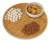 Prato Bandeja Bambu Redonda Cozinha Petisqueira Tábua 32cm Cor Natural Food Tray