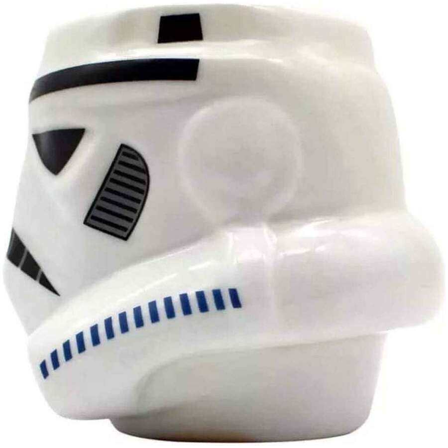 caneca em cerâmica formato 3d rosto do stormtrooper star wars