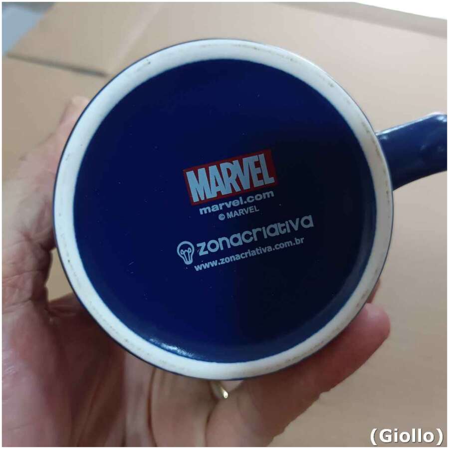 caneca capitã marvel com alça quadrada - 500 ml disney marvel zona criativa