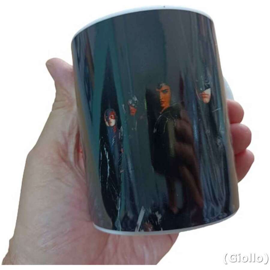 caneca de porcelana liga da justiça - 300 ml disney marvel zona criativa