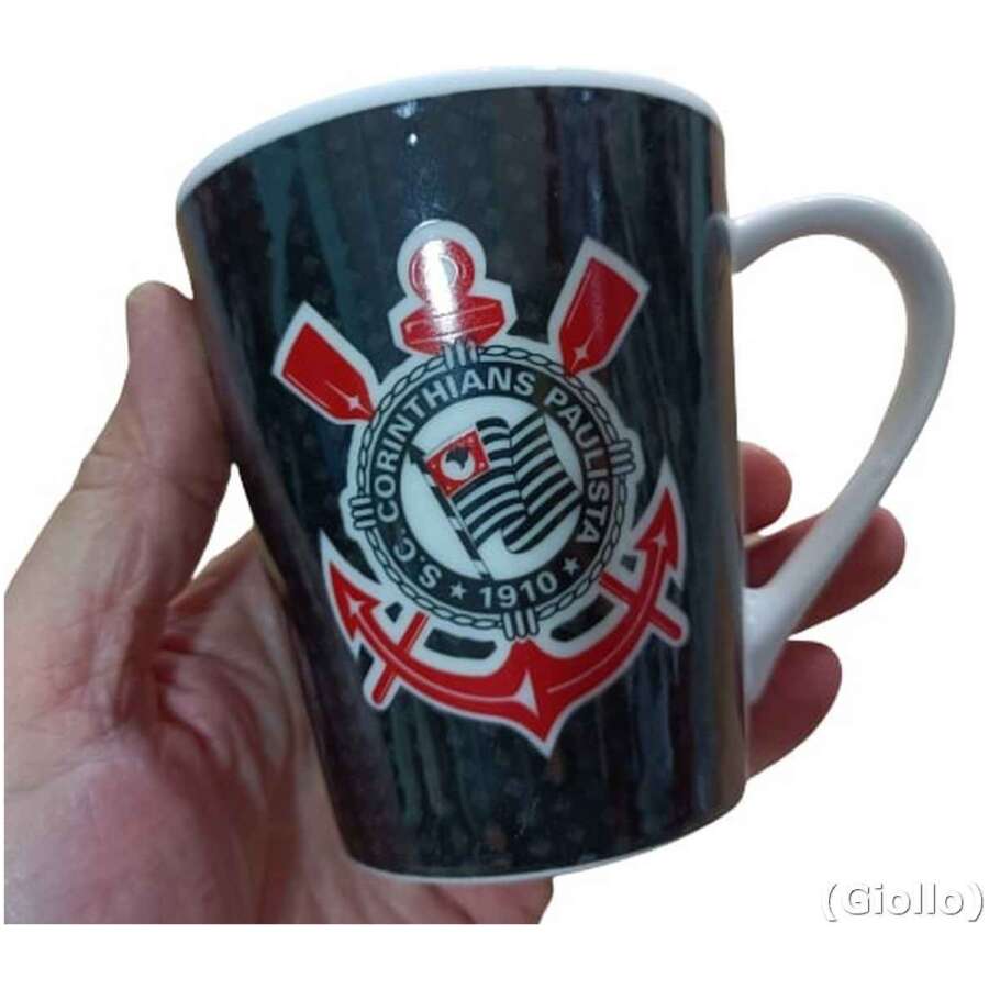 caneca porcelana palmeiras 290ml times de futebol verde e branco