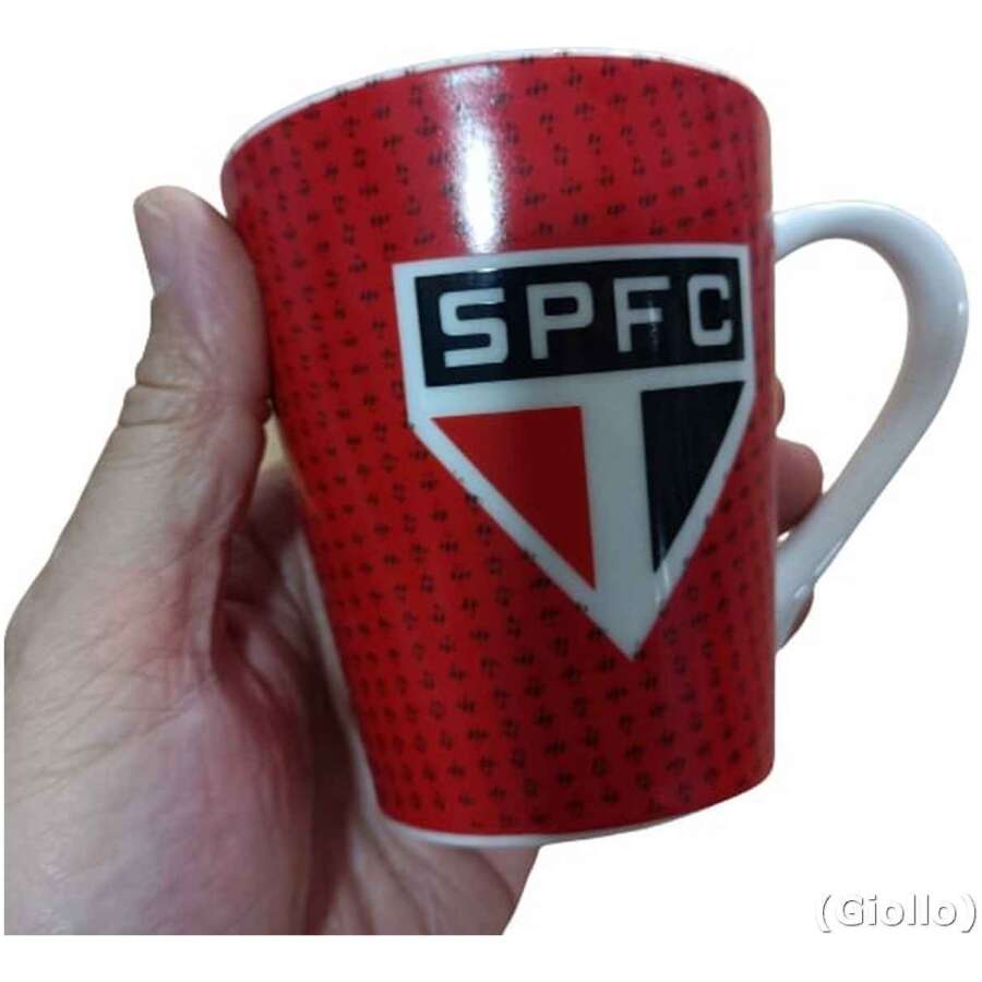 caneca porcelana palmeiras 290ml times de futebol verde e branco