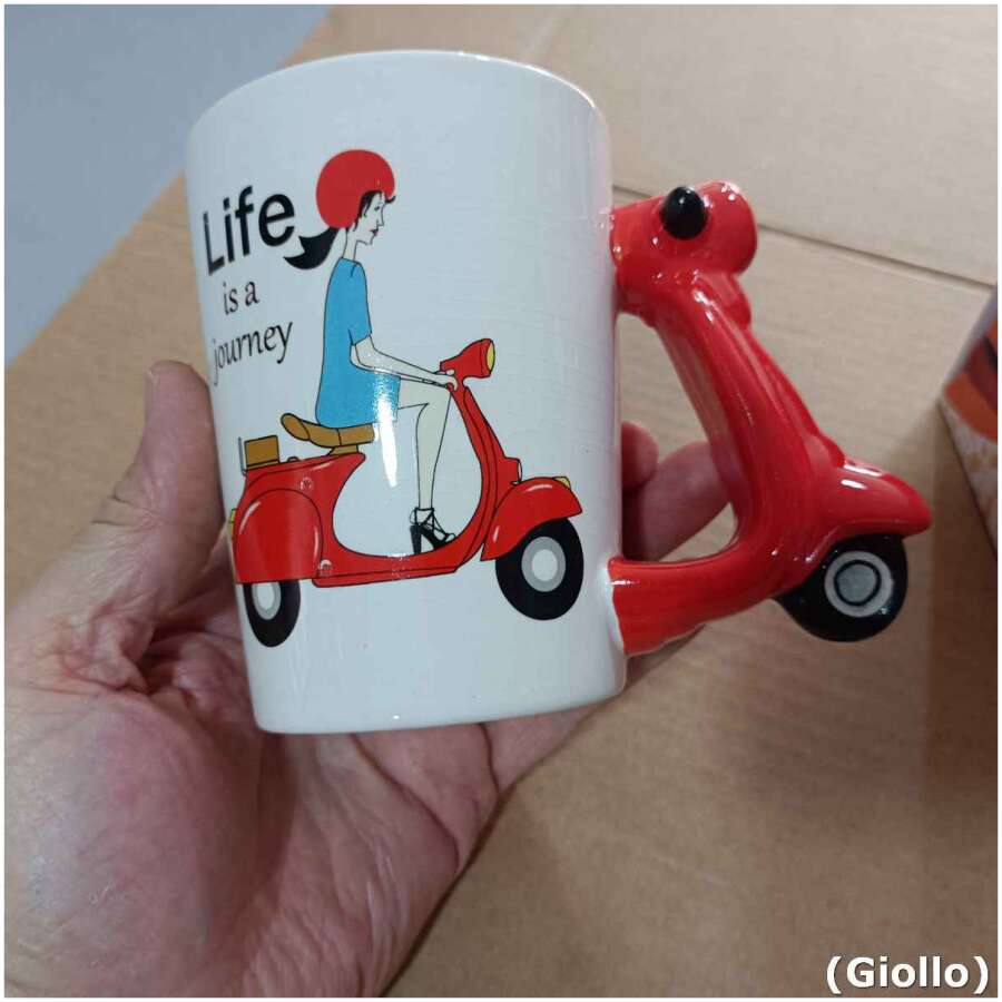 caneca de cerâmica 3d linha animais dinossauro 300ml