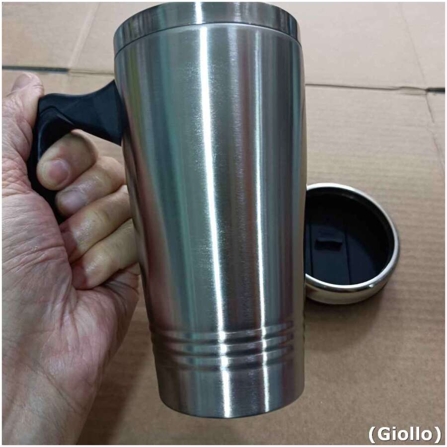 caneca copo inox c/ tampa 500ml bebidas café leite suco agua