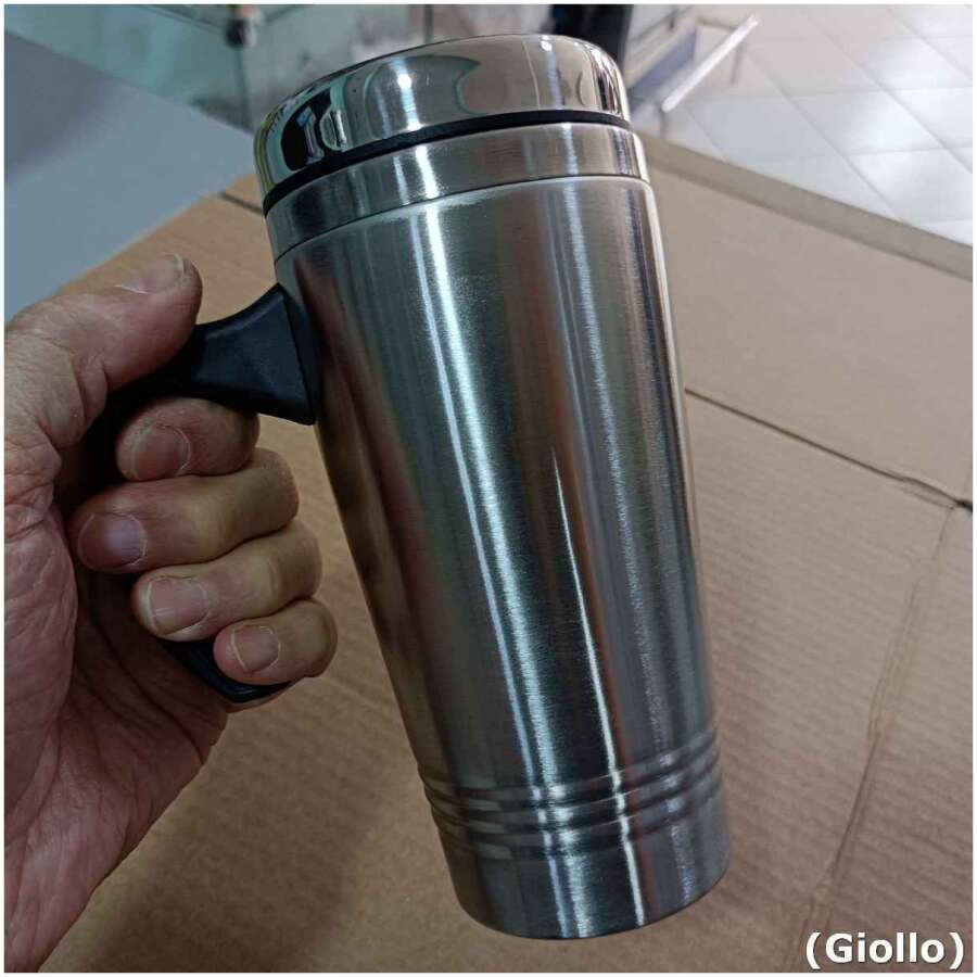 caneca copo inox c/ tampa 500ml bebidas café leite suco agua