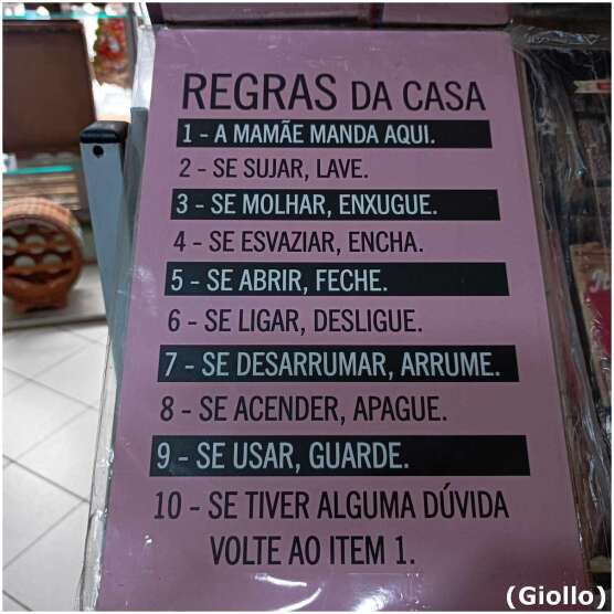Placa MDF Decorativa Modelo Regras da Casa – 30x20cm