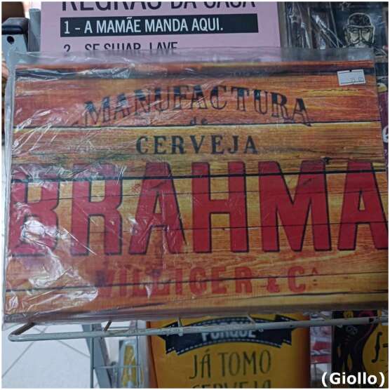 Placa MDF Decorativa Modelo Cerveja Brahma – 30x20cm