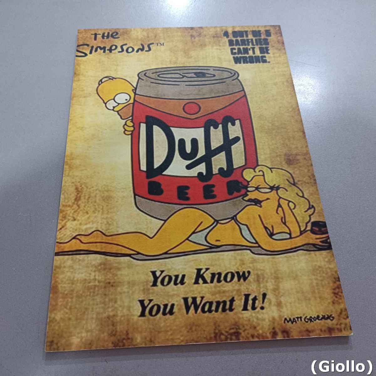 Placa MDF Decorativa Modelo Os Simpsons Duff Beer – 30x20cm