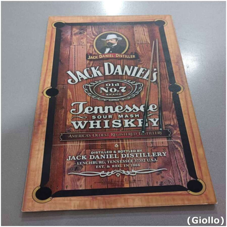 placa mdf decorativa modelo jack daniels tennessee whiskey – 30x20cm