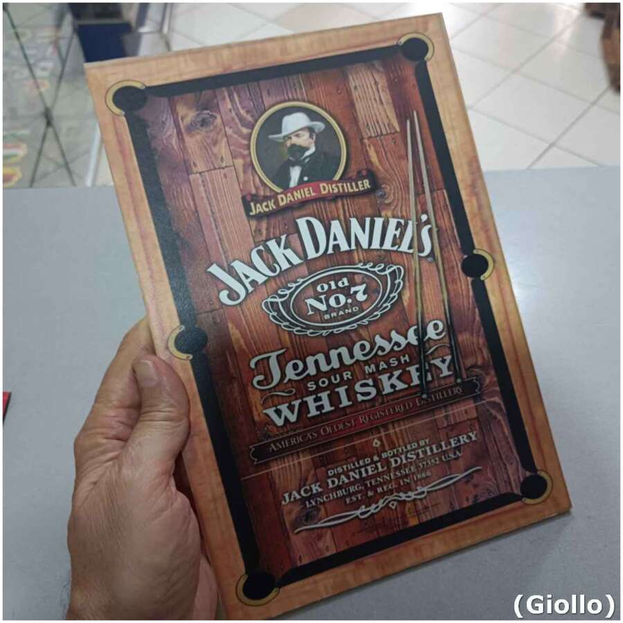 placa mdf decorativa modelo jack daniels tennessee whiskey – 30x20cm