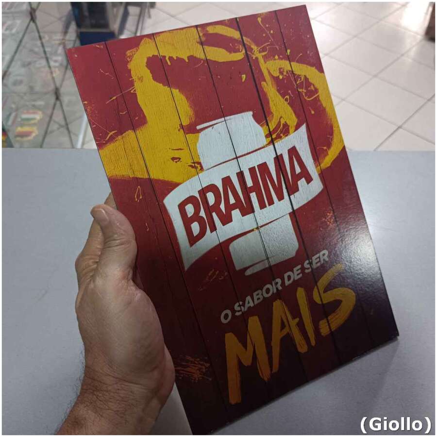 placa mdf decorativa modelo brahma o sabor de ser mais – 30x20cm