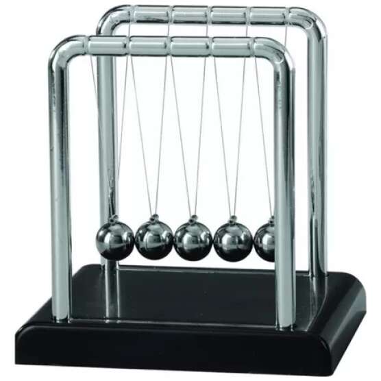 Pendulo De Newton Enfeite Decoracao Mesa Escritorio Sala Cor Base Preta