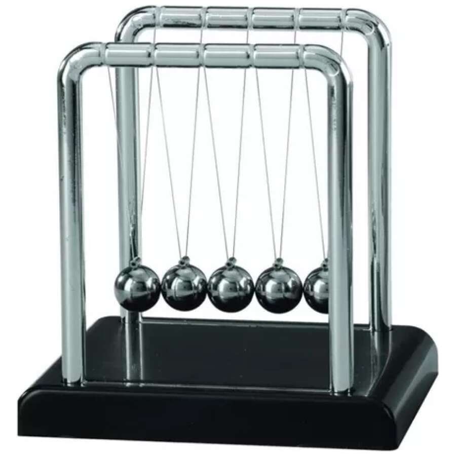 Pendulo De Newton Enfeite Decoracao Mesa Escritorio Sala Cor Base Preta